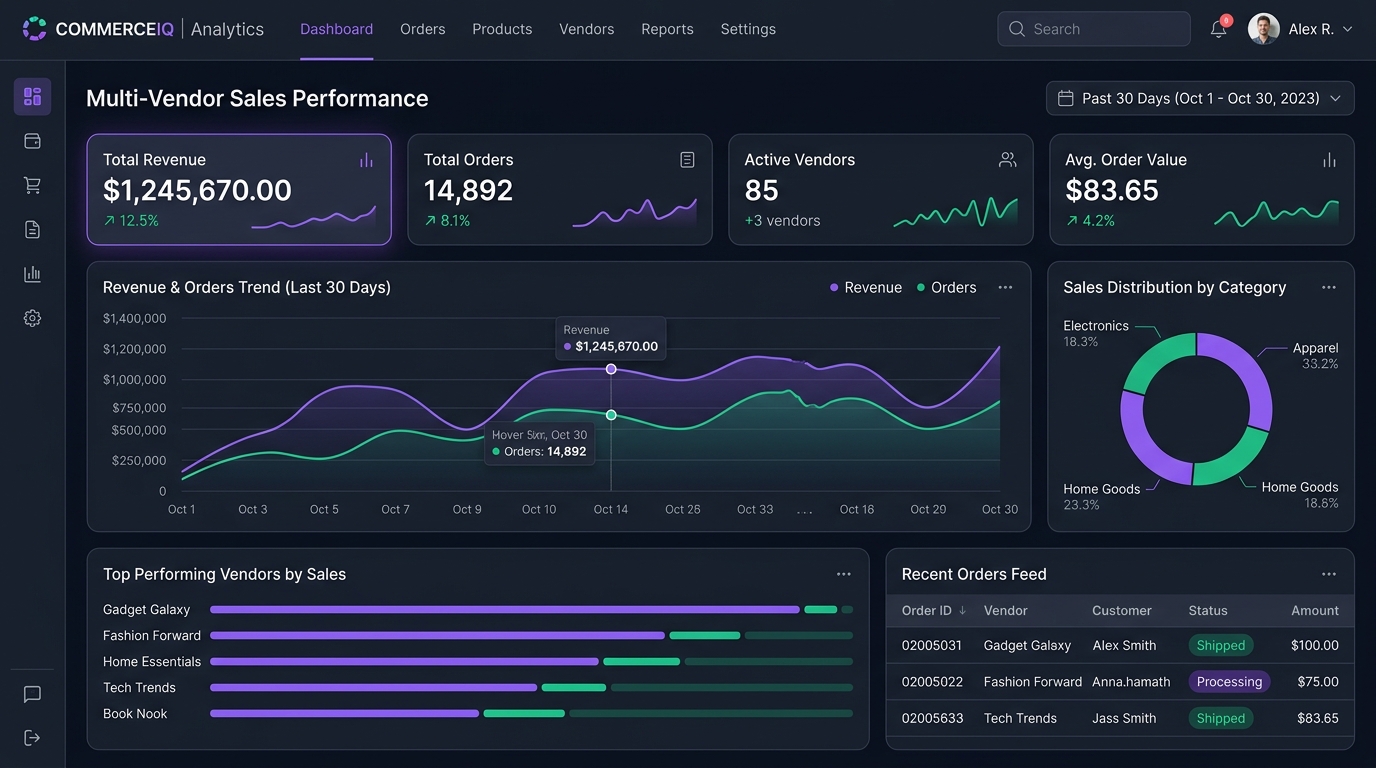 E-Commerce Analytics & Multi-Vendor Hub